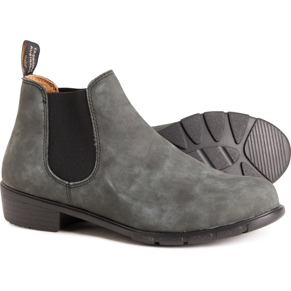 Blundstone 1971 Women Chelsea Boots Sz AU 4 US 7 Gray Leather Ankle Slip On‎